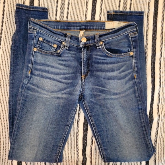 Rag & Bone Wells Style Denim Blue Jeans - Picture 5 of 7
